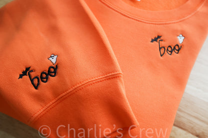 Boo Halloween Sweatshirt - While Supplies Last!! | Best Price in 2024 at  Charlie\'s Crew Embroidery Studio